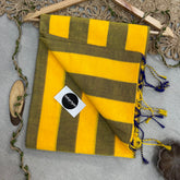 Indupriyaa Yellow Handloom Khadi Cotton Saree